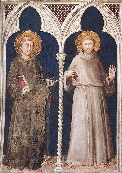 Simone Martini St Anthony and St Francis Norge oil painting art